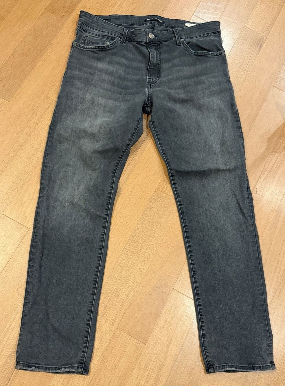 Mavi Zach Straight Leg Men Jeans Faded Black Wash Size 36x32 Stretch GUC